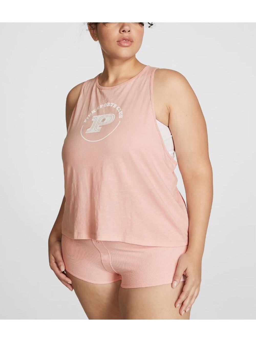 PINK Victorias Secret Pink Slub Tank Top Size XL NEW with tags